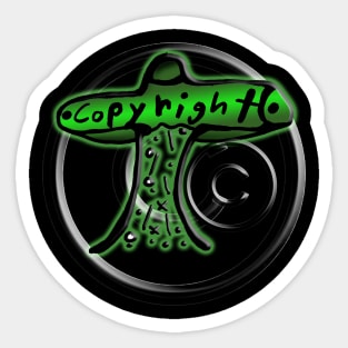 The Copyright Spaceship Sticker